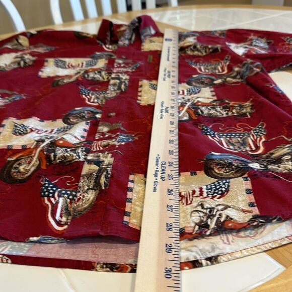 Clearwater Outfitters Sportswear Motorcycle Button Down Shirt Size Medium - Picture 7 of 9